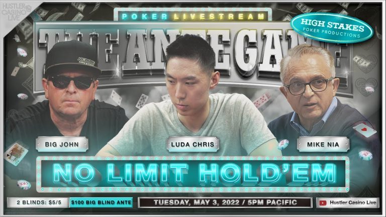 Luda Chris, Mike Nia, Big John, Nick V, Ivan – $5/5/100 Ante Game – Commentary by DGAF