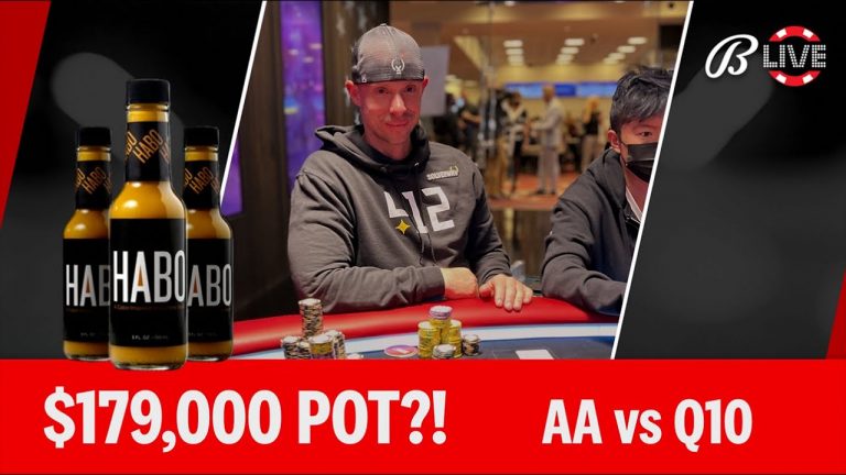 MATT BERKEY put in the PRESSURE COOKER $179,000 poker pot?! on Live at the Bike!