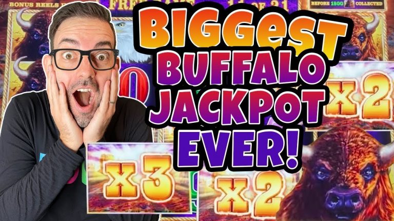 My BIGGEST JACKPOT EVER on BUFFALO LINK! Be a SMART Gambler + Wear Glasses!