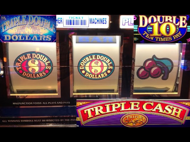 OLD SCHOOL CASINO SLOTS: DOUBLE 10 TIMES PAY + TRIPLE CASH + TRIPLE DOUBLE DOLLARS SLOT PLAY! NICE!