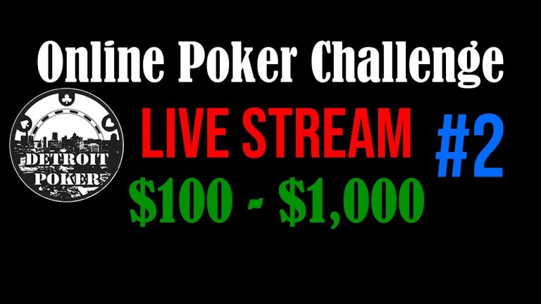 Online Poker Challenge $100-$1k -EP02- Detroit Poker