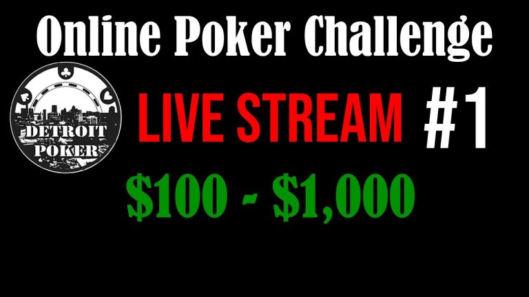 Online Poker Challenge $100-$1k – Ep 01 – Detroit Poker