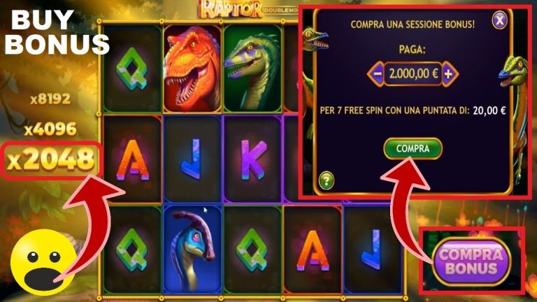 RAPTOR DOUBLEMAX : Achat du Bonus Free Spins