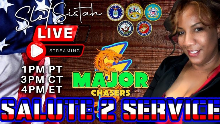 SALUTE TO MILITARY SERVICE MAJOR JACKPOT CHASERS LIVE CASINO GAMING: VETERAN SLOT CHANNEL EVENT!