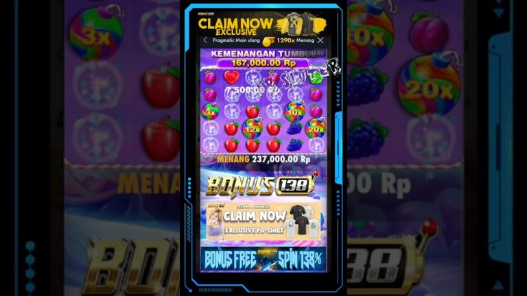 SLOT GACOR HARI INI | JACKPOT SWEET BONANZA | #bonus138 #shorts