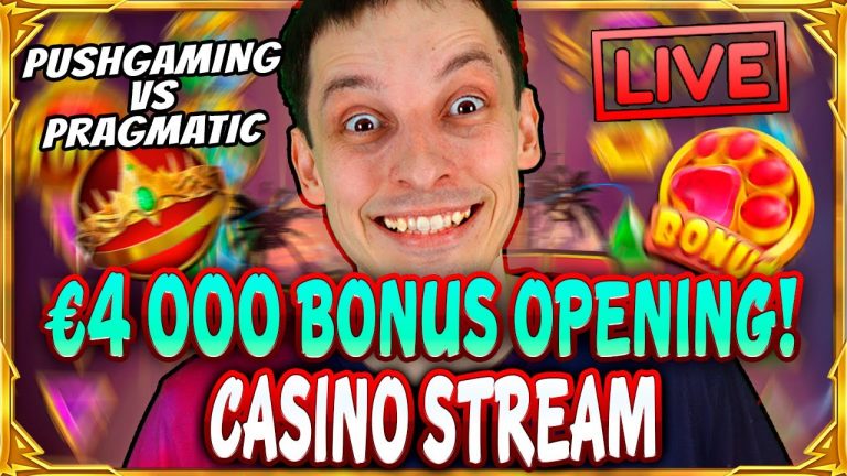 SLOTS LIVE 4 000 BONUS OPENING! Casino Stream Big Wins with mrBigSpin