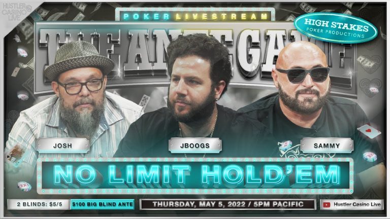 Sammy, JBoogs, Josh, Nik A, Eli – $5/5/100 Ante Game – Commentary by Ryan Feldman