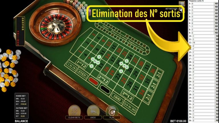 Stratégie de roulette en notant et éliminant les numéros sortis