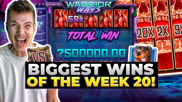 TOP 5 RECORD WINS OF THE WEEK || $7,500,000 MAX WIN ON WARRIOR WAYS SLOT!