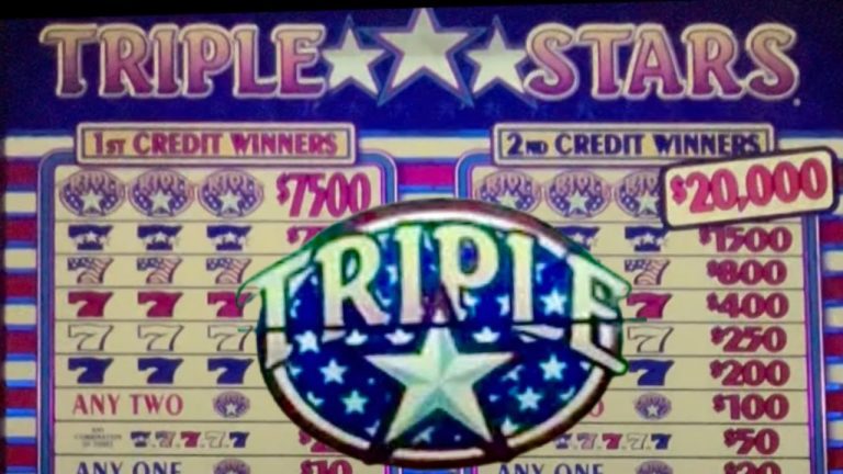 Triple Stars $10/Spins Casino Old School Classic 3 Reel Slot