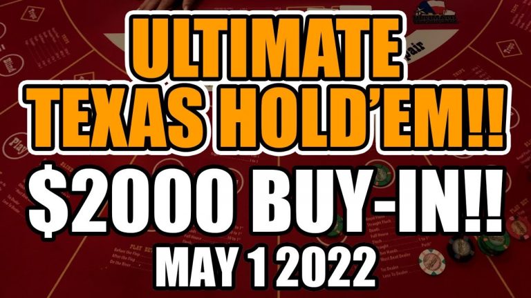 ULTIMATE TEXAS HOLDEM LIVESTREAM! $2000 May 1st 2022!