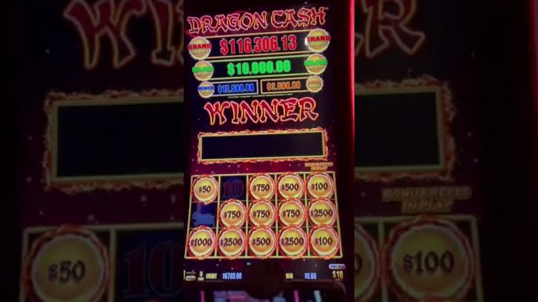 Unbelievable HUGE JACKPOT On Dragon Cash Slot #shorts