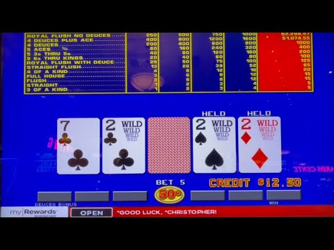 Video Poker: Deuces Wild Bonus Poker Progressive Session! 50 Cent Machine