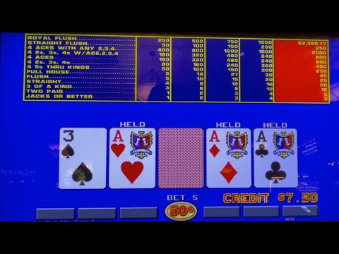 Video Poker: Double Double Bonus Poker Progressive – 50 cent machine –