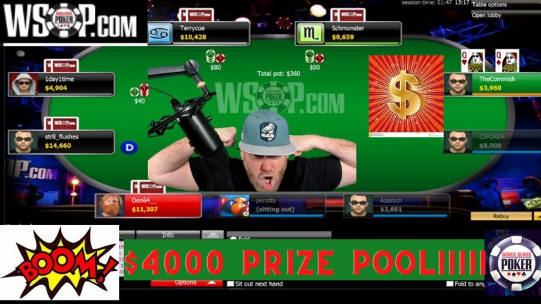 WSOP Texas Holdem Tournament $4000 plus Prize Pool – Part 1