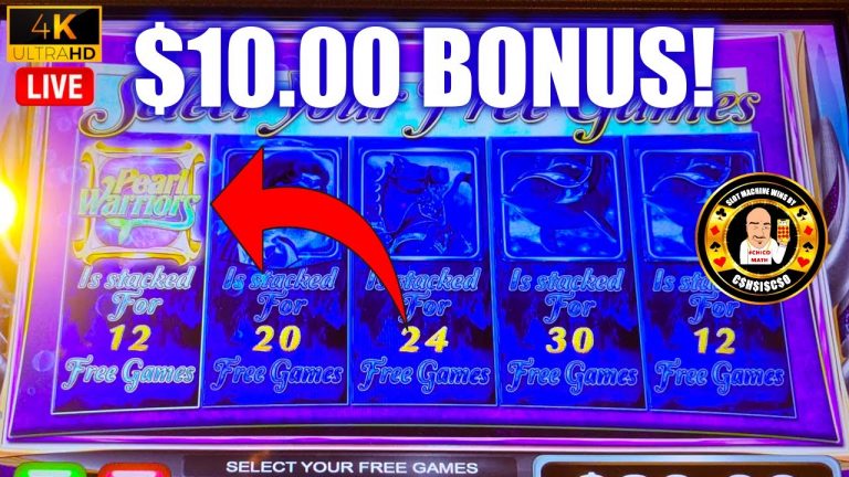 $10 BET BONUS on Peral Warriors High Limit Slot Machine