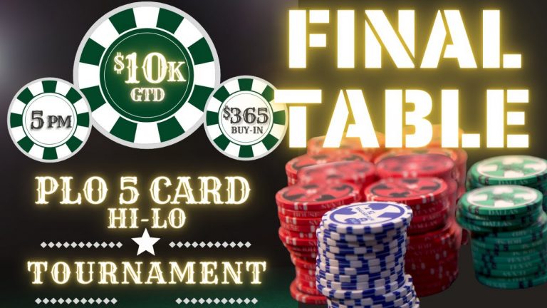 $10,000 GTD 5-Card PLO Hi-Lo Poker Tournament Final Table