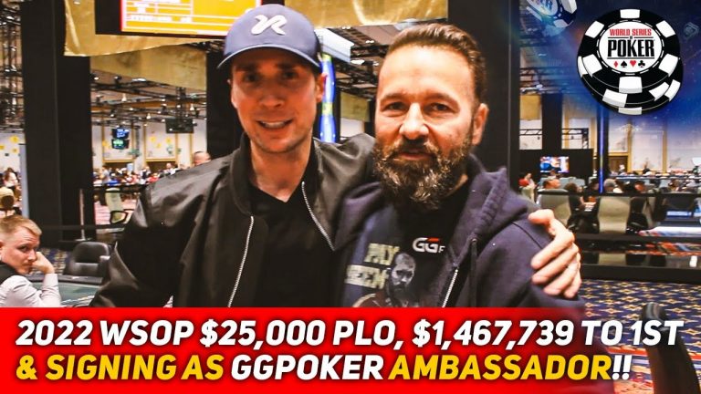 2022 WSOP $25,000 PLO, $1,467,739 to 1st & signing as GGPOKER Ambassador!!