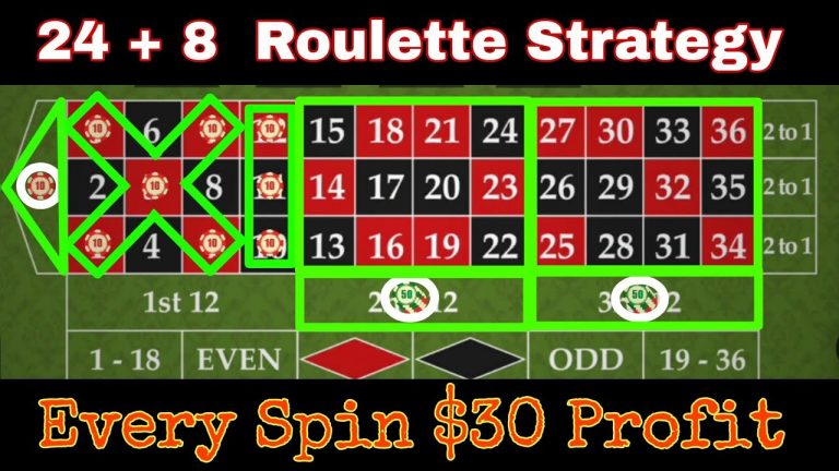 24 + 8 Roulette Strategy || Every Spin $30 Profit