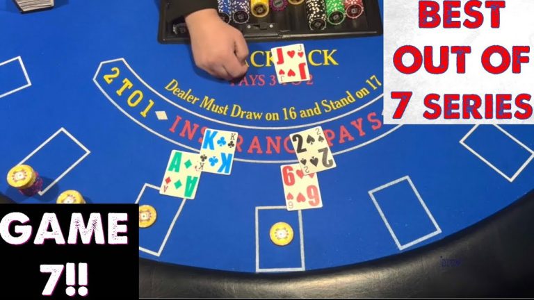 $60,000 Blackjack Session! BEST OUT OF 7 SERIES ~ GAME 7 ~ PLAYER VS DEALER ~ HIGH ROLLER SESSION!