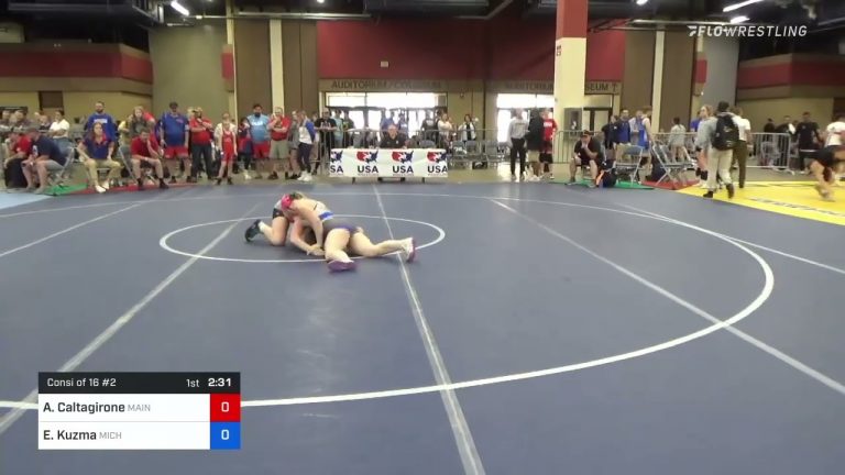 62 Kg Consi Of 16 #2 – Alissa Caltagirone, Maine Trappers Wrestling Club Vs Ellyana Kuzma, Michiga