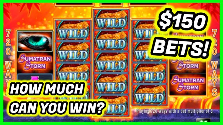 7+1 BIG WINS & FREE SPINS! AWESOME SESSION! ($150 BETS) Sumatran Storm Slot High Limit Slots!