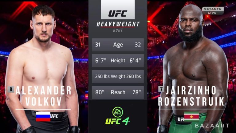 ALEXANDER VOLKOV VS JAIRZINHO ROZENSTRUIK FULL FIGHT UFC FIGHT NIGHT