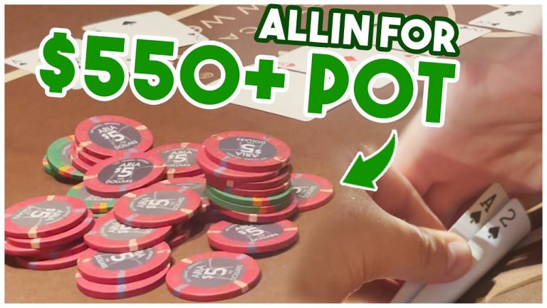 ALL IN FOR A $550+ POT | Playing cash game 1/3 at Aria Resort and Casino, Las Vegas | Poker Vlog #17