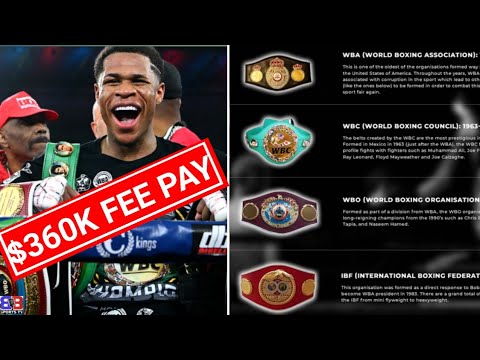 BAD NEWS: DEVIN HANEY HAS TO PAY $360K TO “WBC,WBO,WBA & IBF” OUT OF HIS $3 MILLION PURSE !