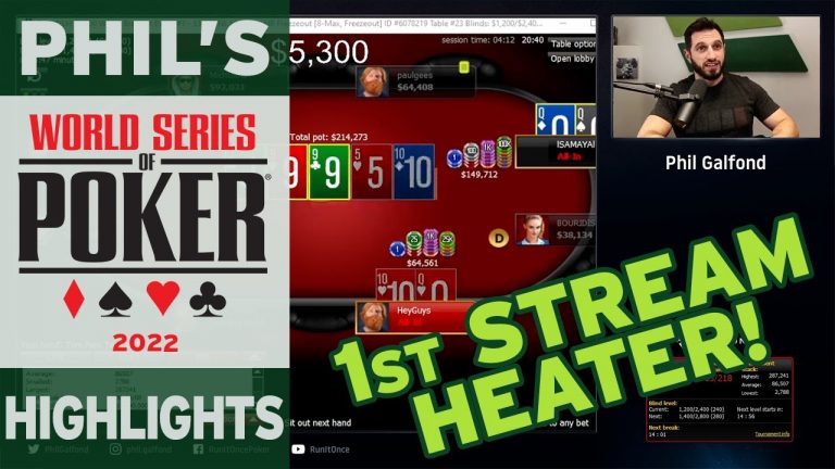 Bracelet Opportunity on my 1st #WSOP Poker Stream! $5,300 Online Freezeout Highlights