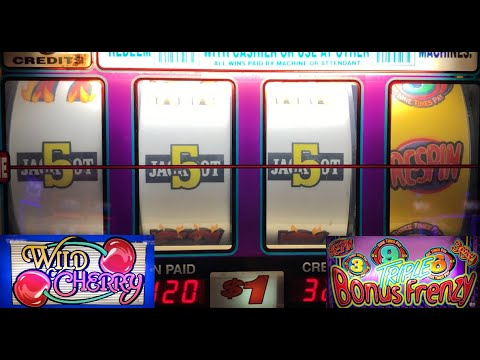 CLASSIC OLD SCHOOL CASINO SLOTS: WILD CHERRY + TRIPLE BONUS FRENZY SLOT PLAY! NICE WINS!