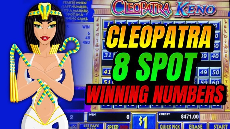 Cleopatra Keno 6 of 8 Winning Numbers