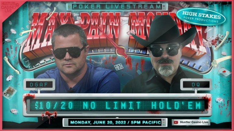 DGAF, DQ, Lex O, Sashimi & Mike X Play $10/20!! MAX PAIN MONDAY!! Commentary by RaverPoker