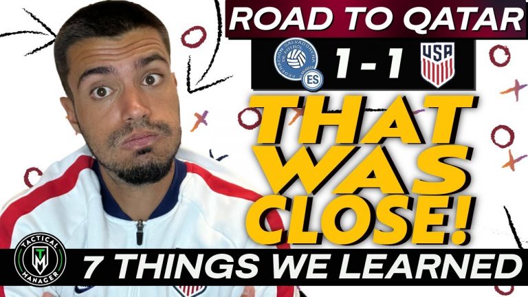 El Salvador 1-1 USA | What did we learn? | 7 Tactical Takeaways!