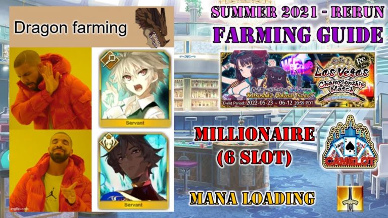 FGO NA – Summer 2021 Rerun in Las Vegas Camelot Millionaire: Musashi/Godjuna Mana Loading 6 SLOT