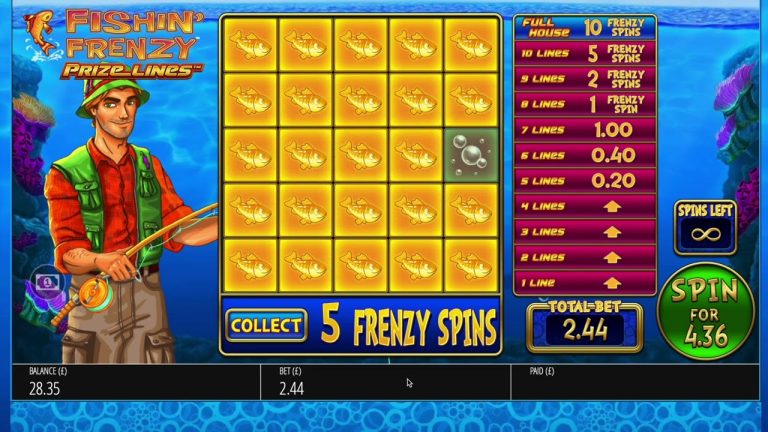 Fishin’ Frenzy Prize Lines – Big win (prize match, frenzy spins) (prize lines series)