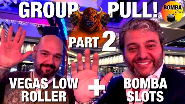 Group Pull With Vegas Low Roller! Buffalo Link Las Vegas Casino Slot Machine Play