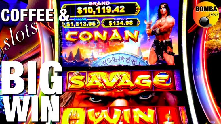 I CONQUERED CONAN! 1st Try = BIG WIN on Coffee & Slots