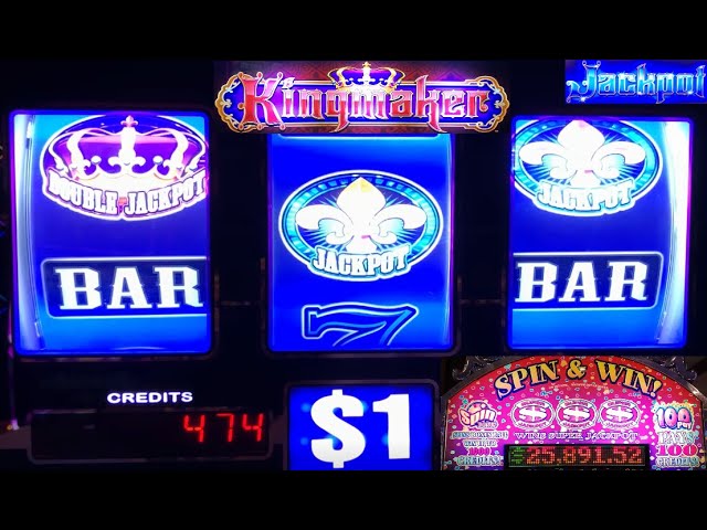 JACKPOT!!! SUPER JACKPOT SPIN & WIN 100 PAY BLAZING 7S + KINGMAKER SLOT PLAY! CLASSIC 3 REEL SLOTS!