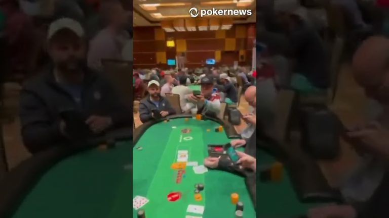 Joker on flop at PokerNews Cup?!? #shorts #poker #wsop