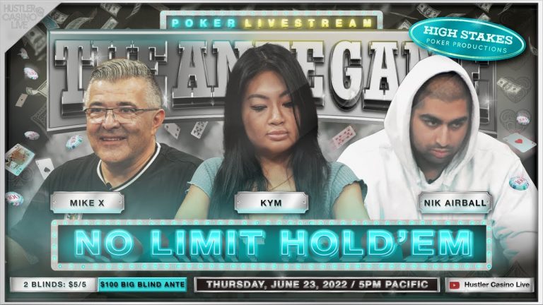 Kym Lim, Mike X, Nik Airball & Nitucci Play $5/5/100 Ante Game – Commentary by Marc Goone