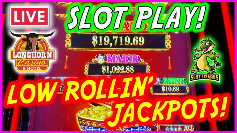 LIVE SLOT PLAY! J’S BACK LOW ROLLIN’ WEDNESDAY JACKPOTS! EPISODE 5! LONGHORN CASINO!