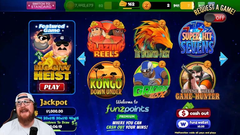 LIVE SLOTS | FUNZPOINTS | NEW GAME | BIG CITY HEIST | WIN CASH PRIZES