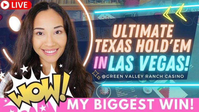 MY BIGGEST WIN! ULTIMATE TEXAS HOLD’EM LIVE IN LAS VEGAS AT GREEN VALLEY RANCH! WOWZA!