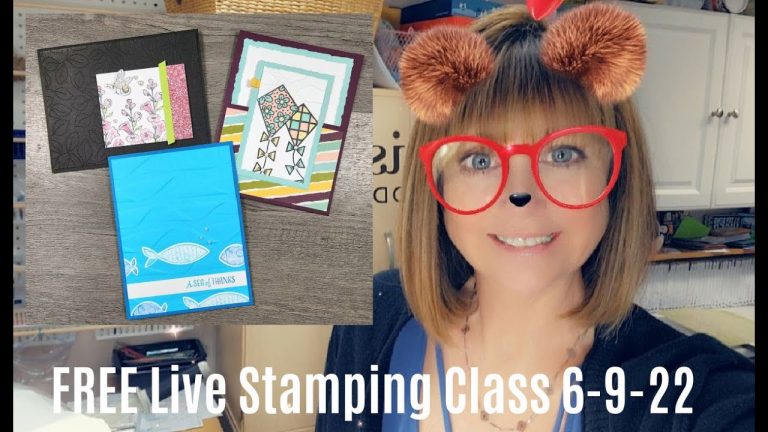 Make a Wavy Fish & a Wish Card and More FREE Live Stamping Class June 9, 2022