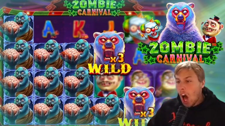 NEW ZOMBIE CARNIVAL SLOT BONUS GOES OFF!