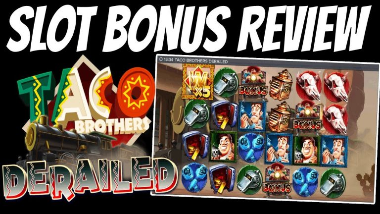 New Slot Bonus Review! Taco Brothers Derailed!