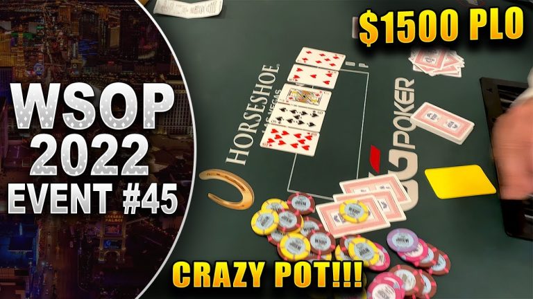 OMG! 3-way ALL-IN w/ the NUTS! $1500 PLO + hand review| WSOP 2022 Poker Vlog