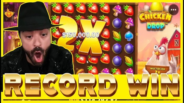 ROSHTEIN NEW RECORD WIN ON CHICKEN DROP!! FUNNY SLOT