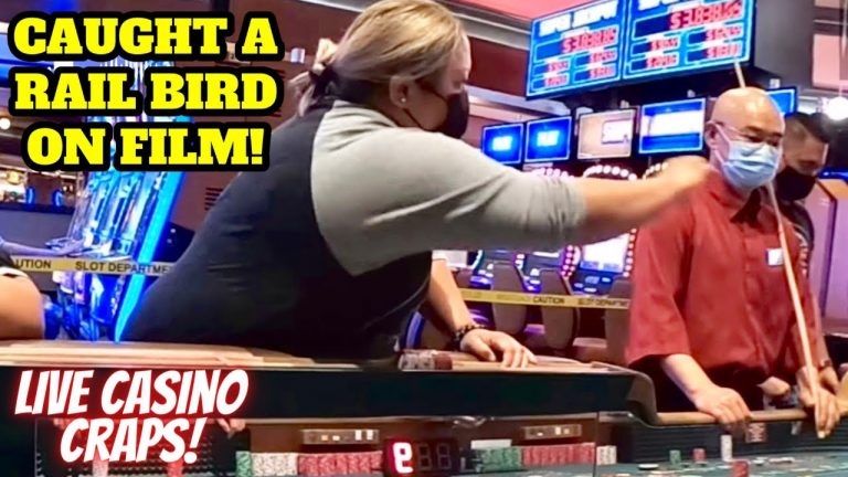 Rail Bird caught on film during our Live Craps Session at the Fremont Casino Las Vegas!